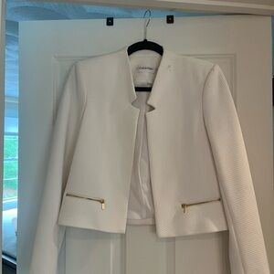 Calvin Klein White Blazer Structured Minimalist Design